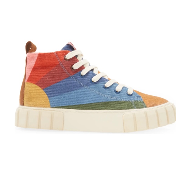 NIB $200 FARM Rio Rainbow Sun Platform High Top Sneaker in sizes 7, 7.5 and 9! - Picture 3 of 6